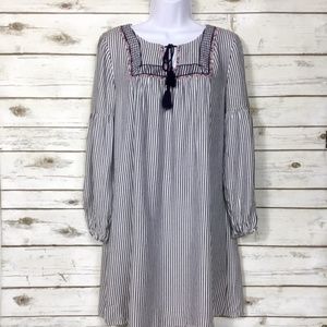 Peasant Striped Embroidery BOHO Dress by Old Navy